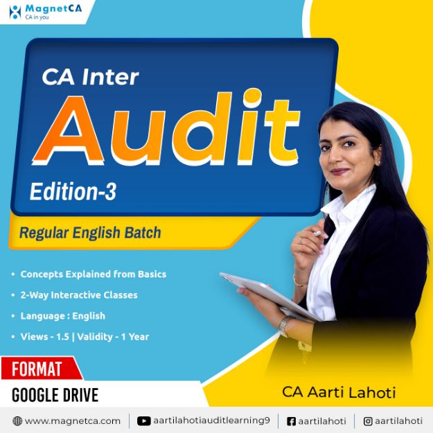 Picture of CA Inter Audit English Batch Edition-3 for May 26 / Sept 26  by CA Aarti N. Lahoti