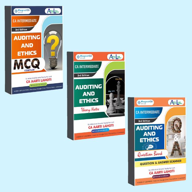 Picture of CA Inter Audit Triple Book Combo – Theory Notes + Q&A + MCQ (3rd Edition) Book By CA Aarti Lahoti